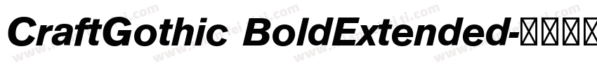 CraftGothic BoldExtended字体转换